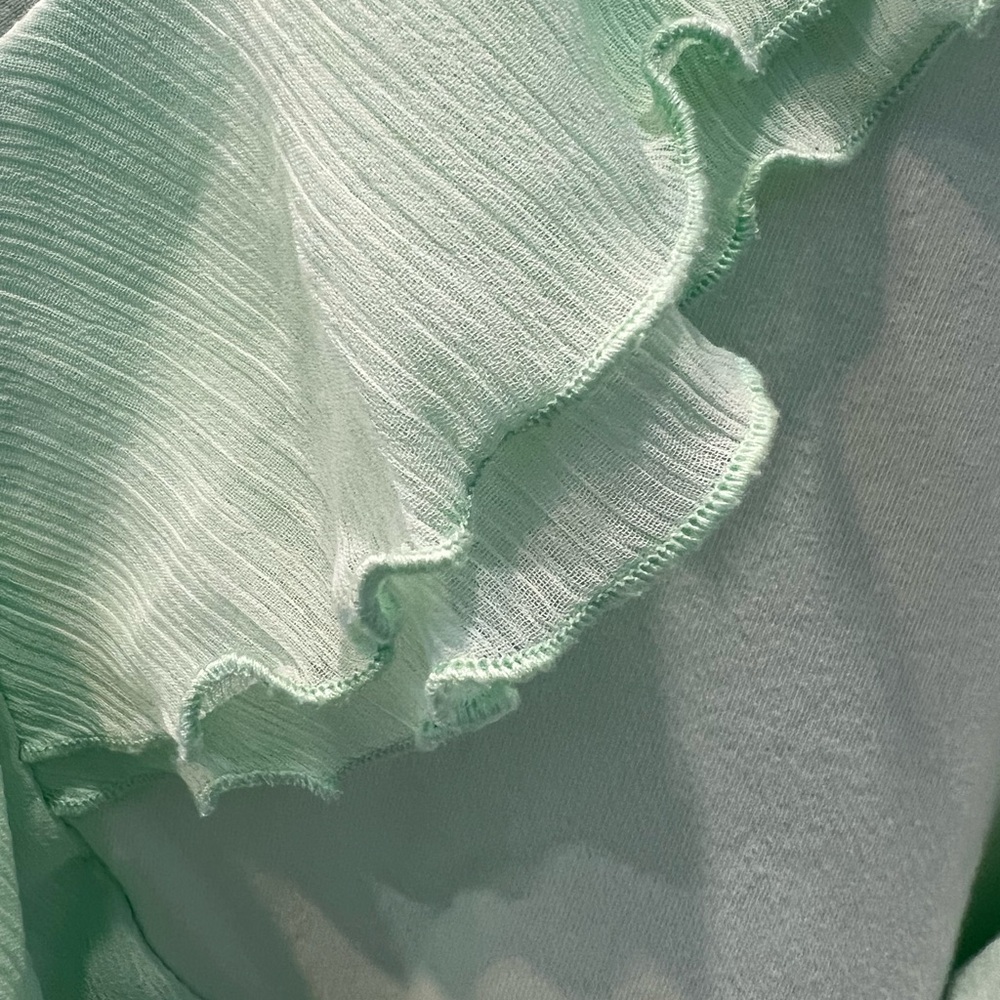 Ruby Rd. Mint Green Top with Ruffles - image 5